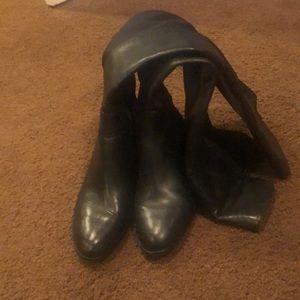 Over the knee black stylish boots